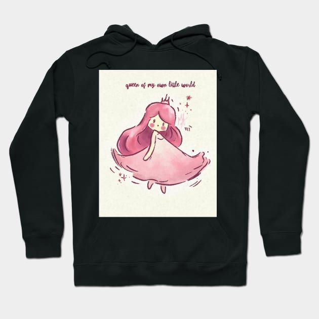 Queen of my own little world (option with background ) Hoodie by The Mindful Maestra